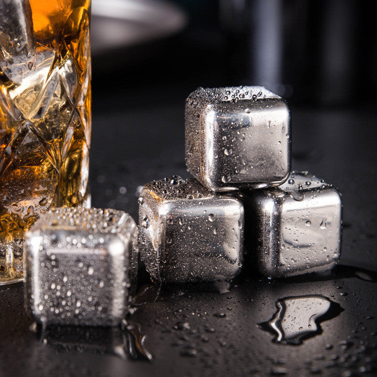 Stainless Steel Beverage Wine Beer Whiskey Ice Wine Stone Bar Ice Cube