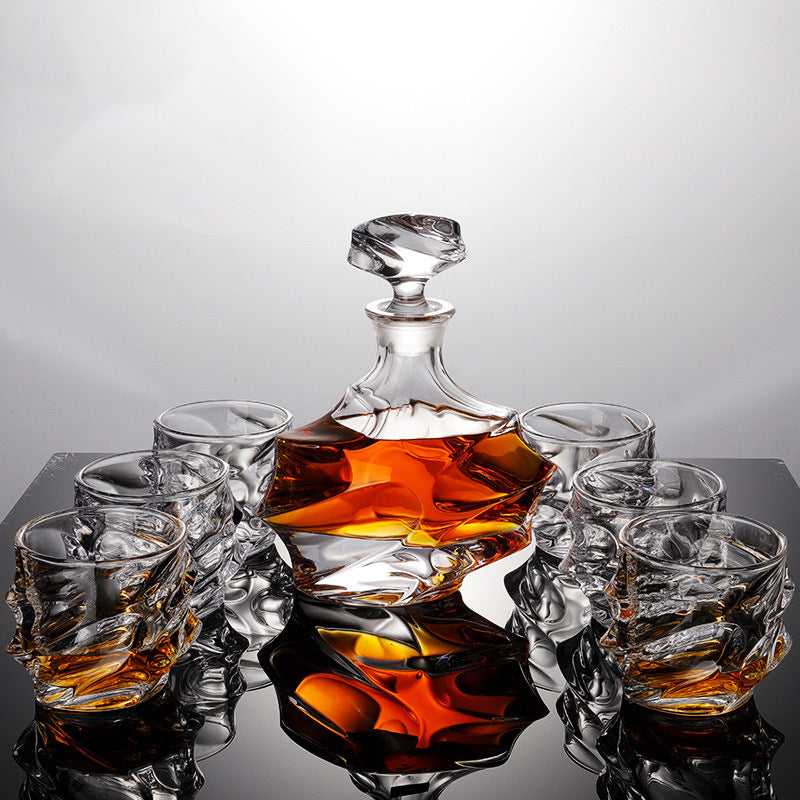 Crystal Ocean Bottle Whiskey Glass