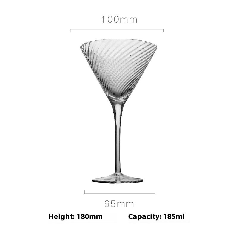 Cocktail Glass Crystal High Leg Simple