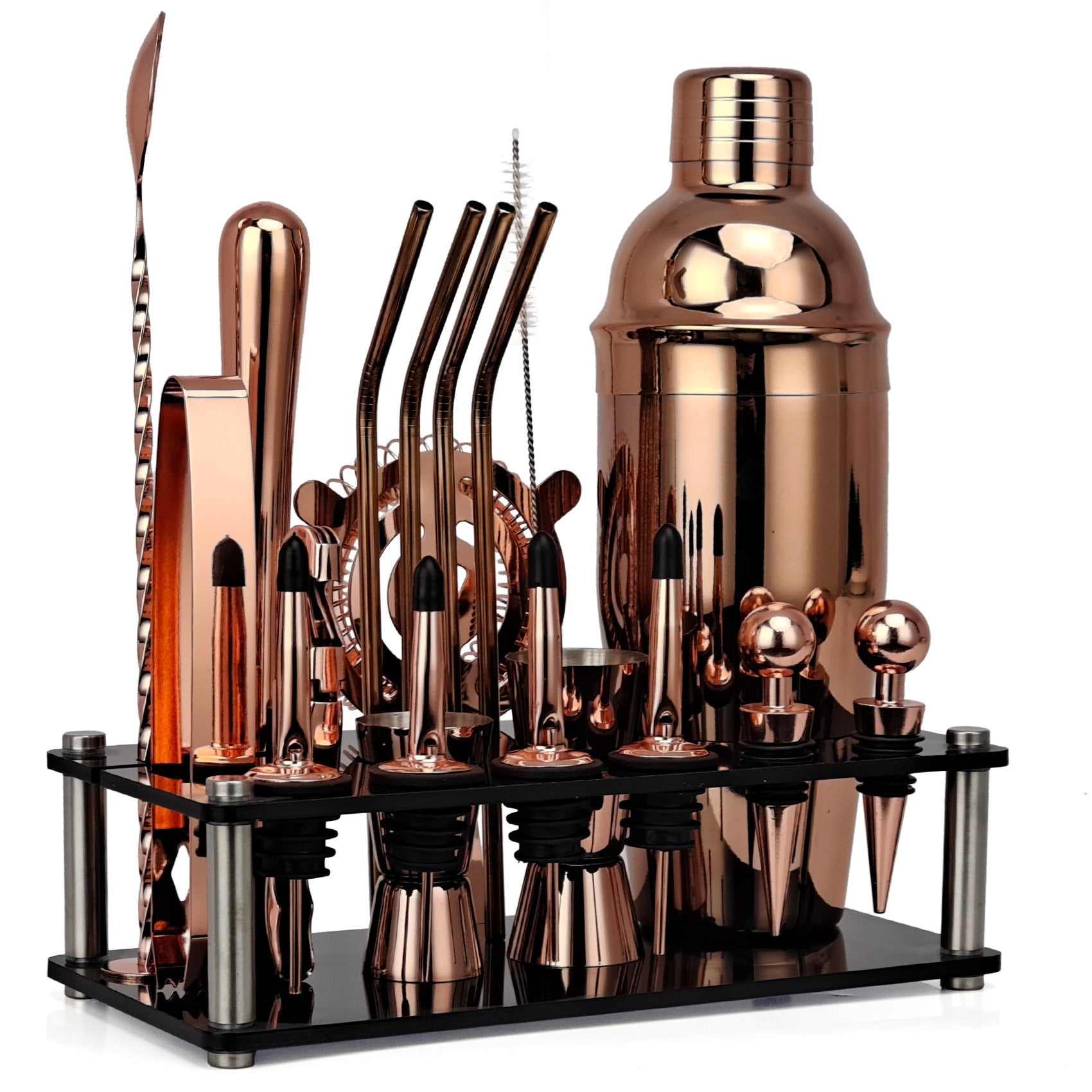 20-piece Set Of Stainless Steel Cocktail Shaker Tools