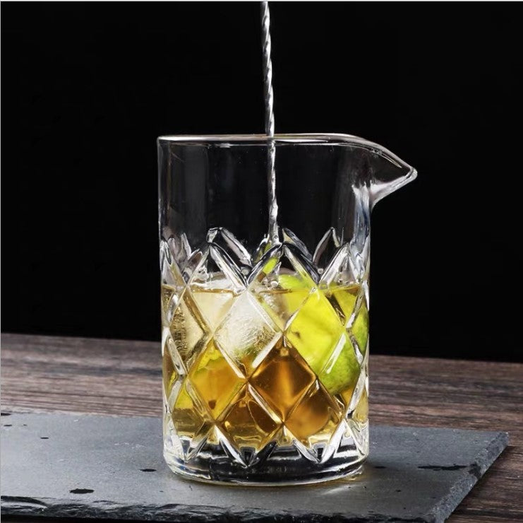 Ice Strainer Crystal Glass Stainless Steel Cocktail Shaker