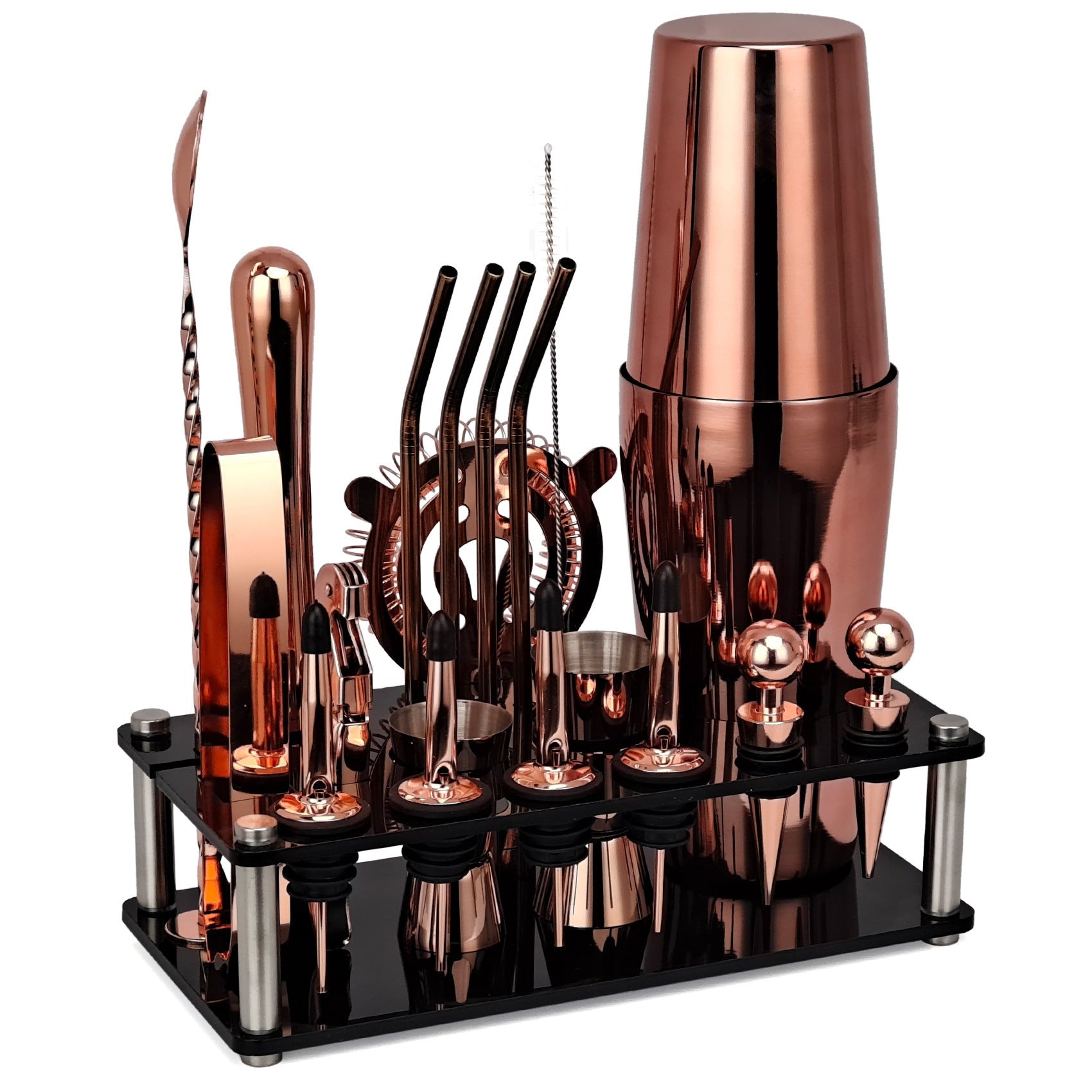 20-piece Set Of Stainless Steel Cocktail Shaker Tools