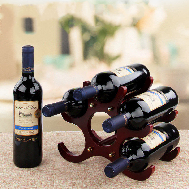Wooden Wine Rack Decoration