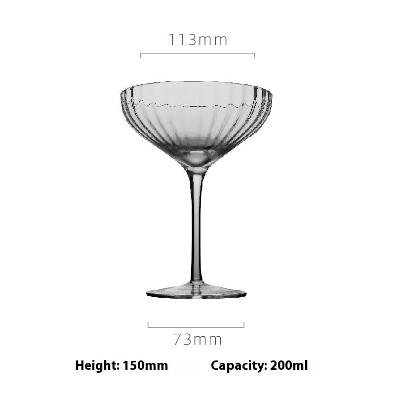 Cocktail Glass Crystal High Leg Simple
