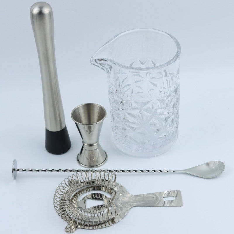 Ice Strainer Crystal Glass Stainless Steel Cocktail Shaker