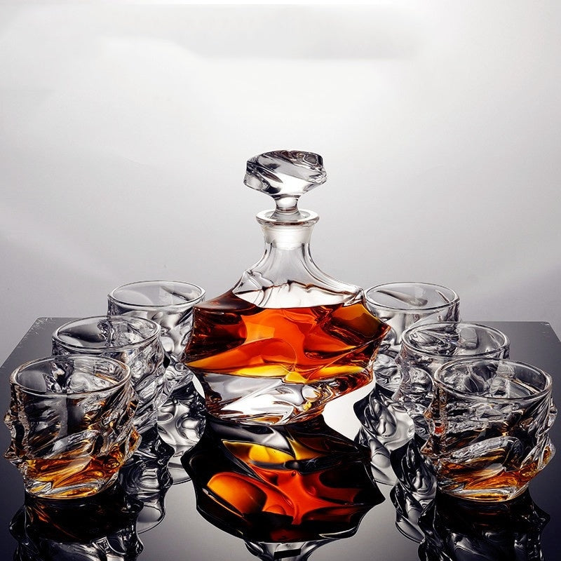 Crystal Ocean Bottle Whiskey Glass