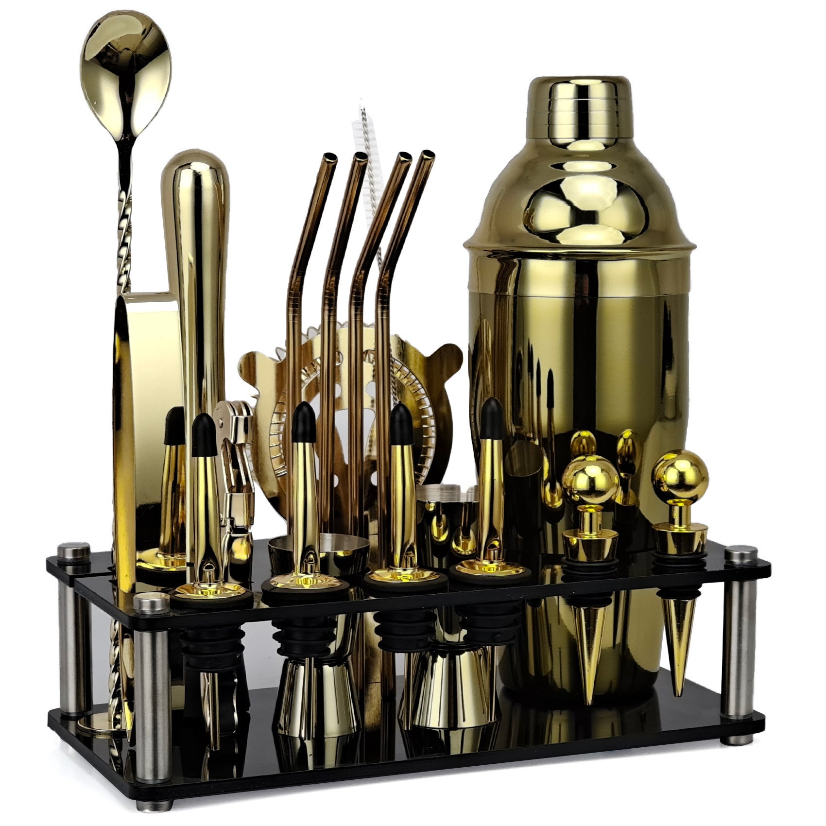 20-piece Set Of Stainless Steel Cocktail Shaker Tools