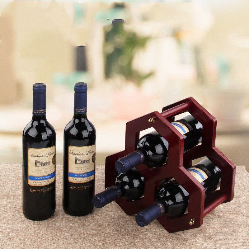 Wooden Wine Rack Decoration