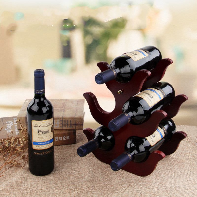 Wooden Wine Rack Decoration