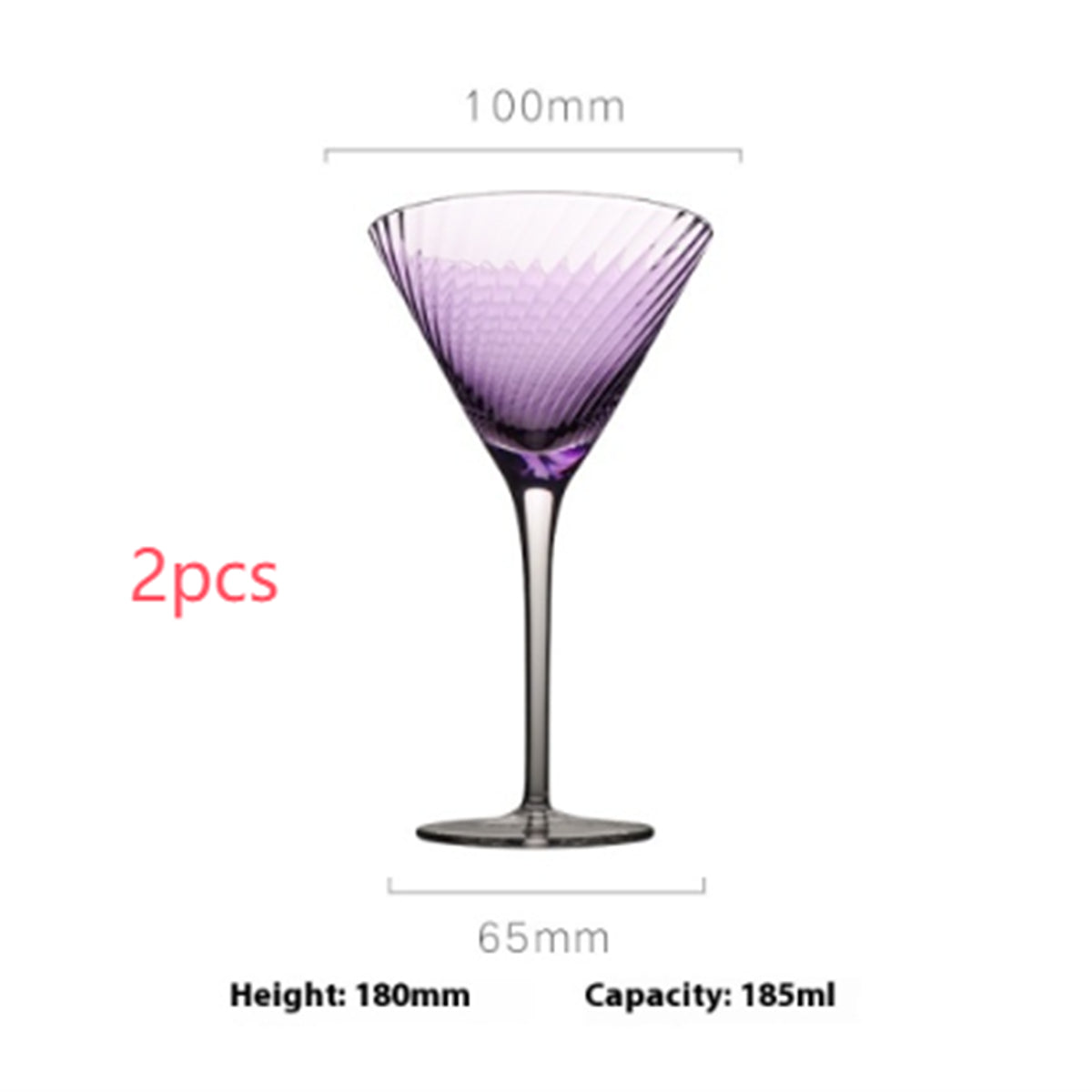 Cocktail Glass Crystal High Leg Simple