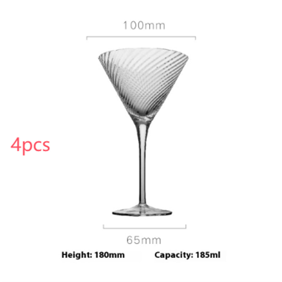 Cocktail Glass Crystal High Leg Simple