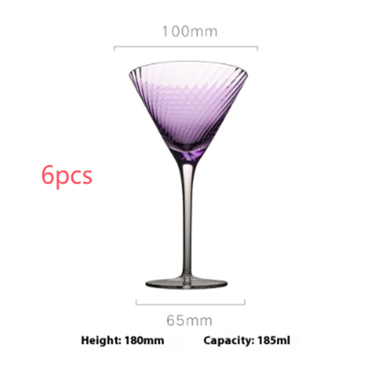 Cocktail Glass Crystal High Leg Simple