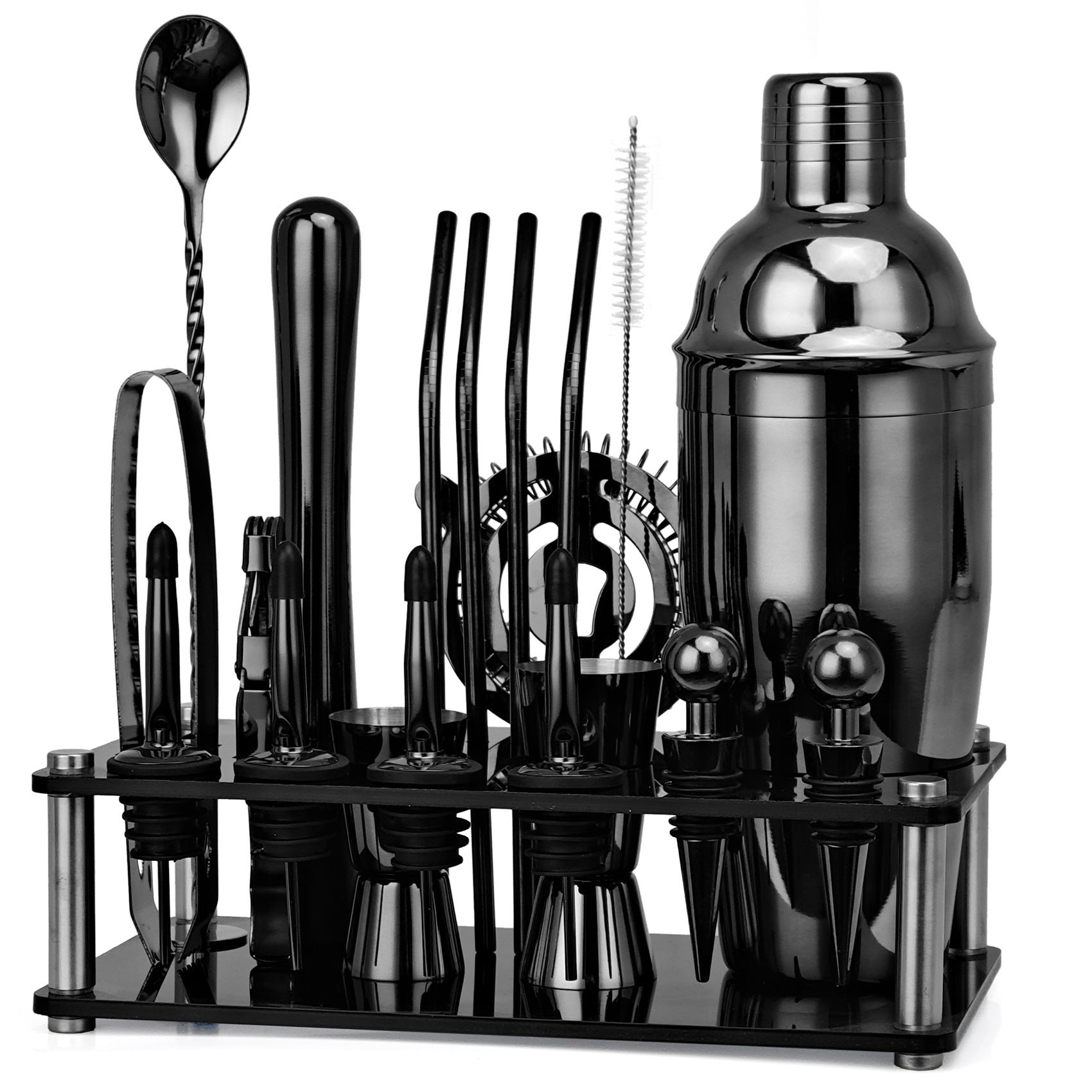 20-piece Set Of Stainless Steel Cocktail Shaker Tools