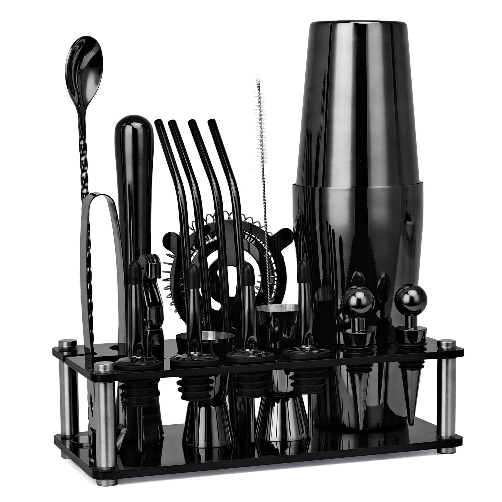 20-piece Set Of Stainless Steel Cocktail Shaker Tools